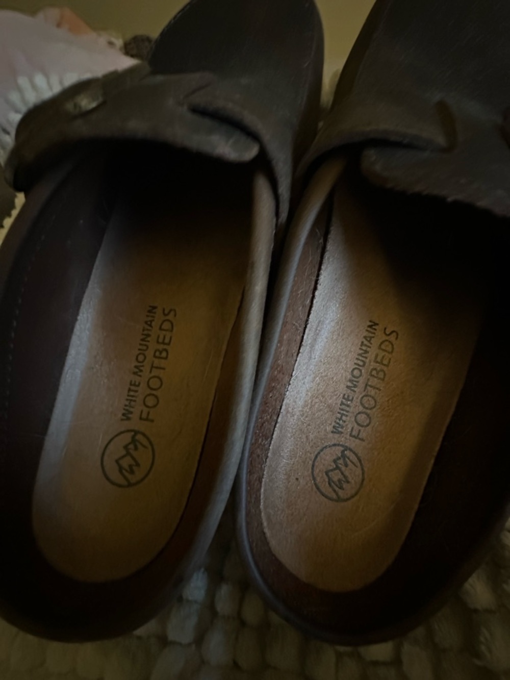 White Mountain Brown Slip-On Loafers
